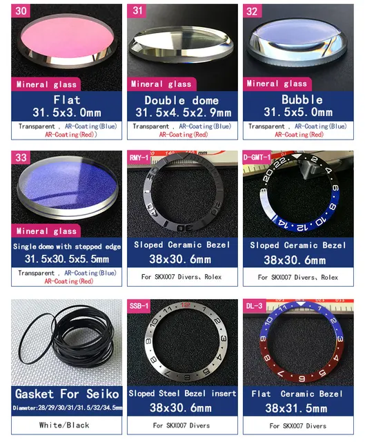 Black White Watch Gasket For Skx007 009 075 Watch Case Back And Front Watch  Crystal Gasket Plastic Washer Parts For Seiko Brand - Repair Tools & Kits -  AliExpress