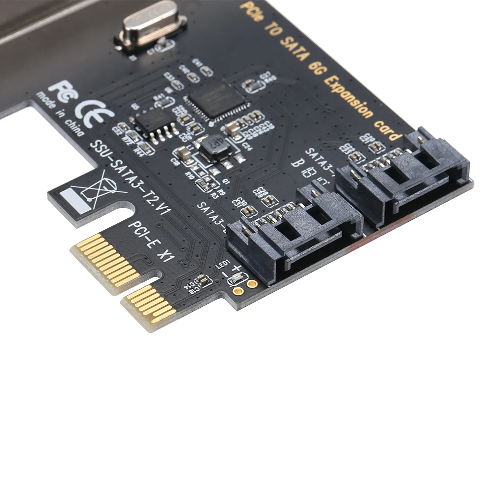 PCI-e для Dual SATA 3,0 конвертер карт расширения 2 порта SATA 3,0 6 Гбит/с интерфейс для ПК рабочего стола