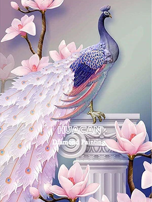 3291 HUACAN 5D Diamond Painting Peacock Animal Embroidery Full Drill Square Home Decoration Handcraft Kit Art - Цвет: 3291
