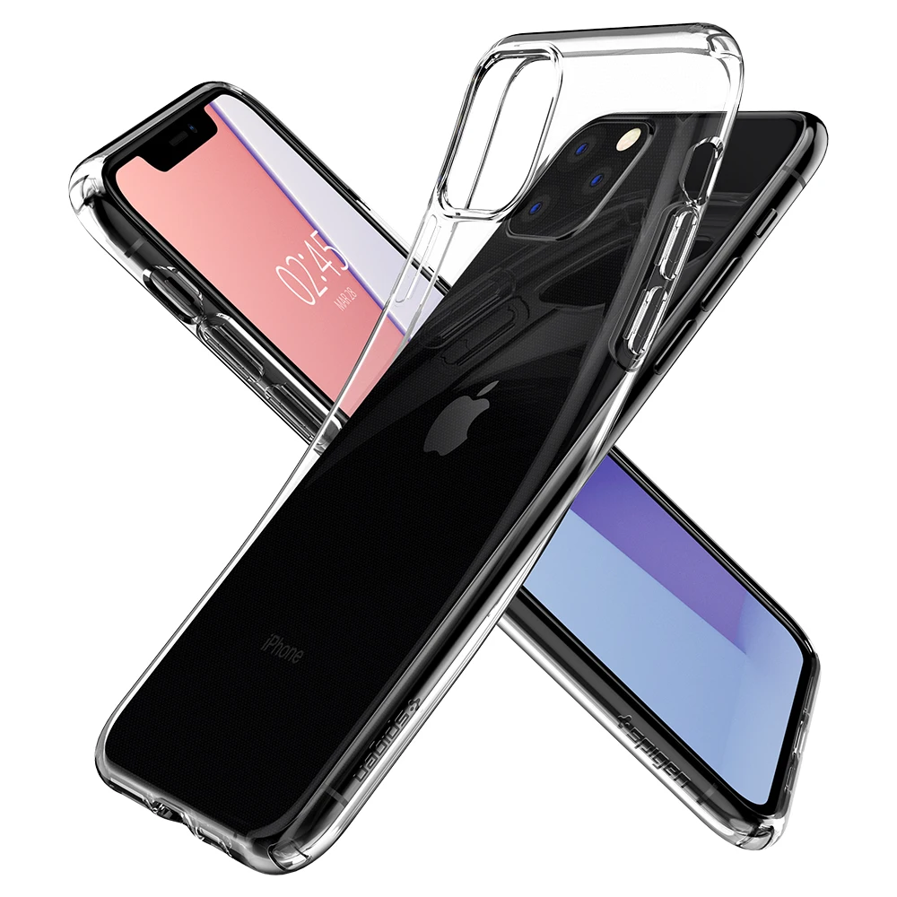 Spigen жидкокристаллическая серия Гибкий Мягкий ТПУ легкий тонкий нескользящий чехол для iPhone 11 Pro Max/11 Pro/iPhone 11
