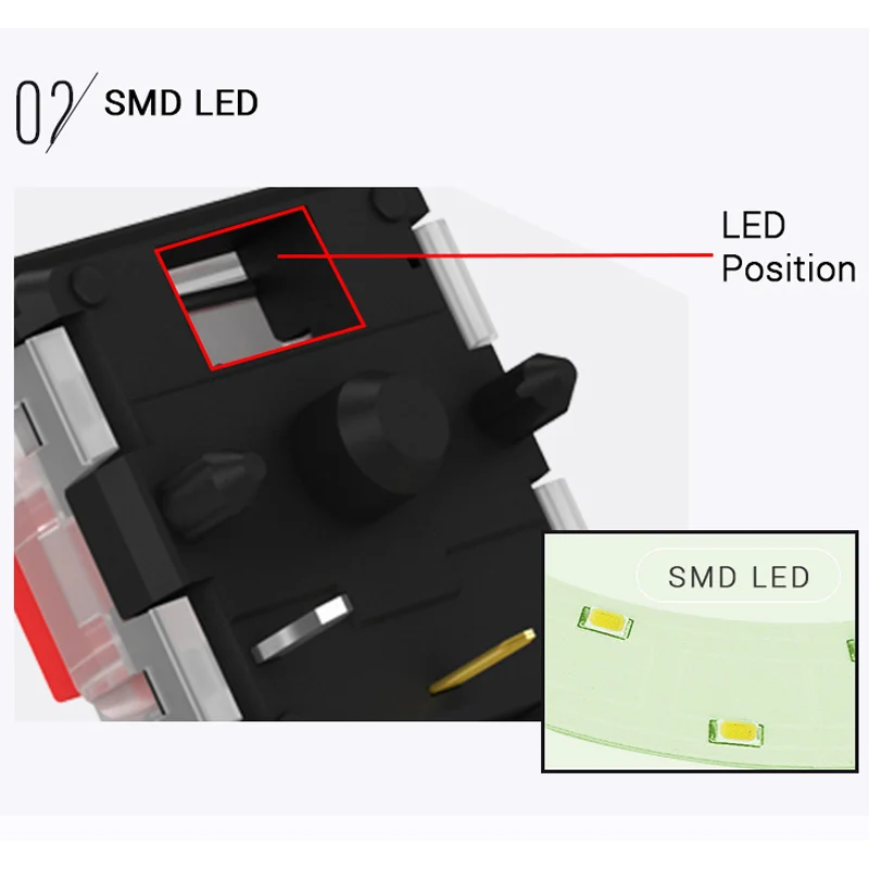 Kailh низкопрофильный переключатель 1350 шоколадный клавиатуры RGB SMD kailh механическая