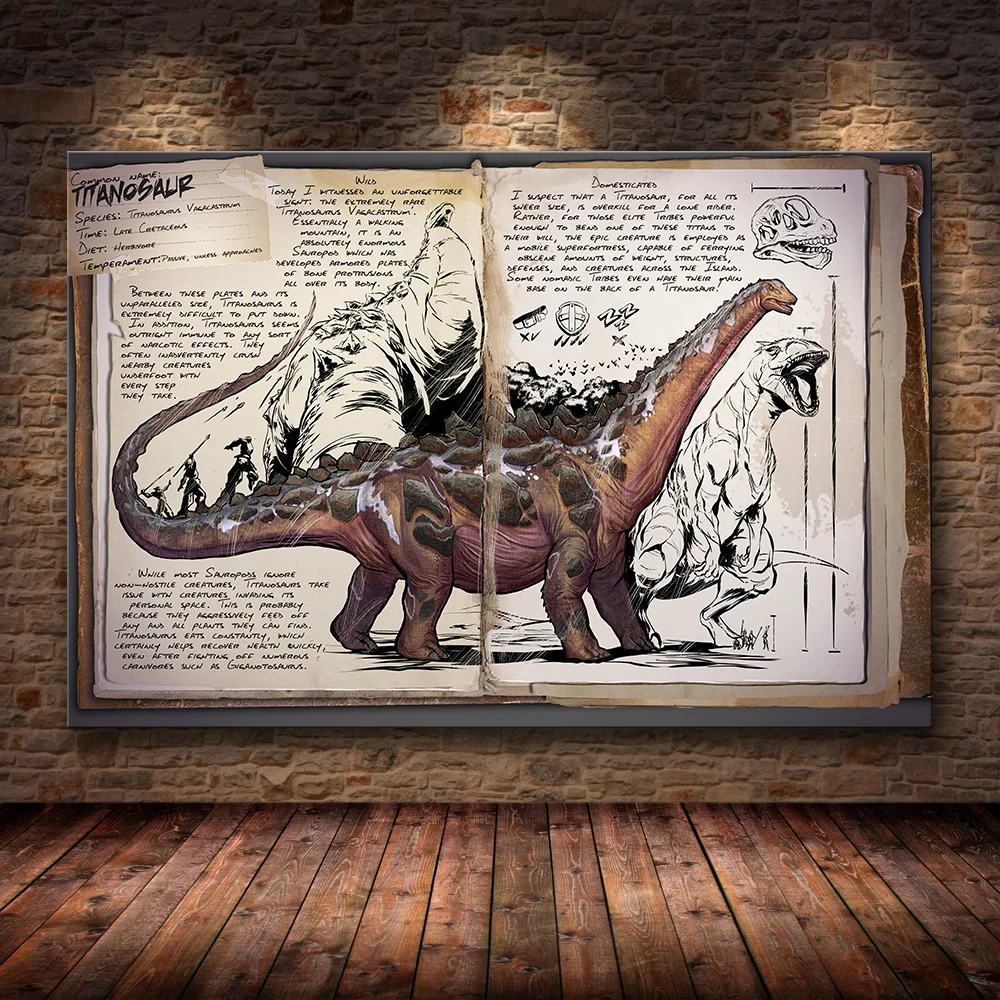 Ark: выживающий развивающий плакат хит новой игры Холст плакат декоративный настенный рисунок обои декор для гостиной 24x36 дюймов - Цвет: 08