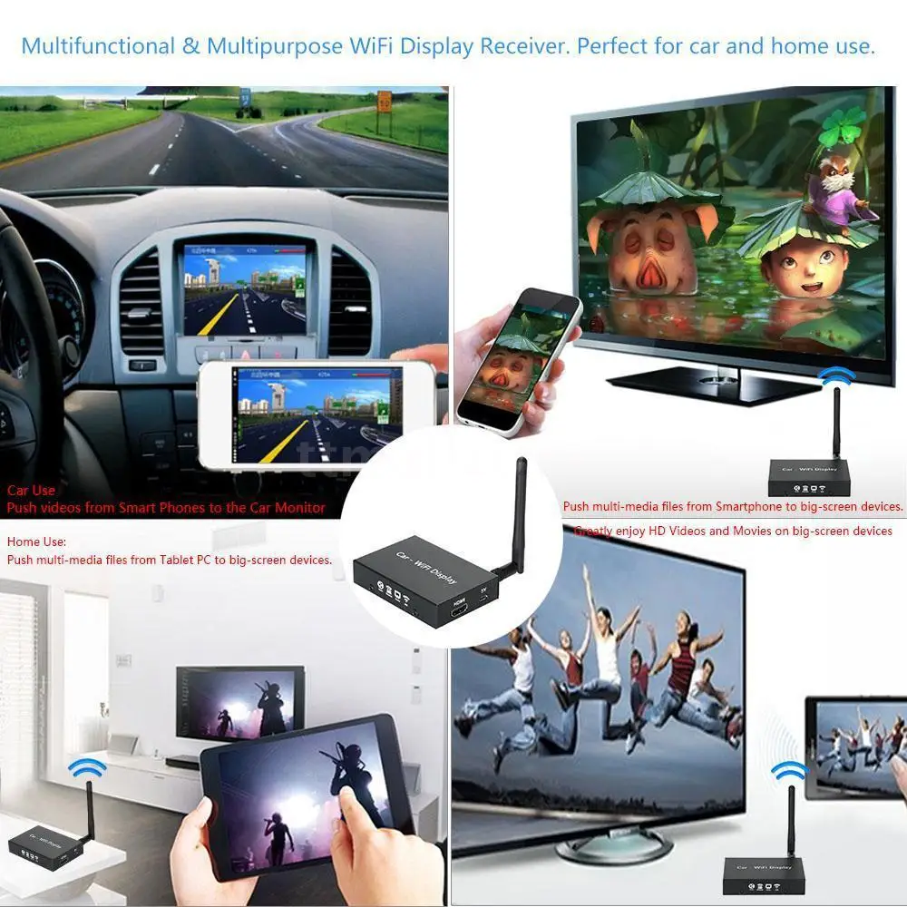 

Carplay Airplay Apple Mirror Link Android Auto for Home TV Screen Play Car Wireless AV HDMI Dual Output Cars Wifi Display Screen