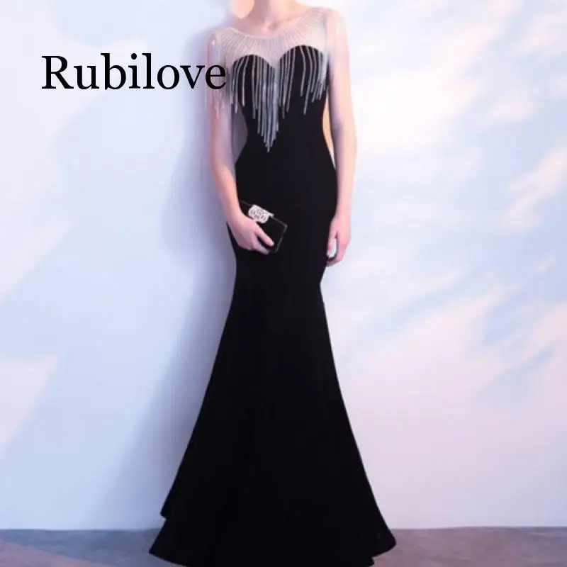 Rubilove, женское платье, модное, из кусков, новинка, бархат, смокинг, для банкета, благородный, элегантный, рыбий хвост