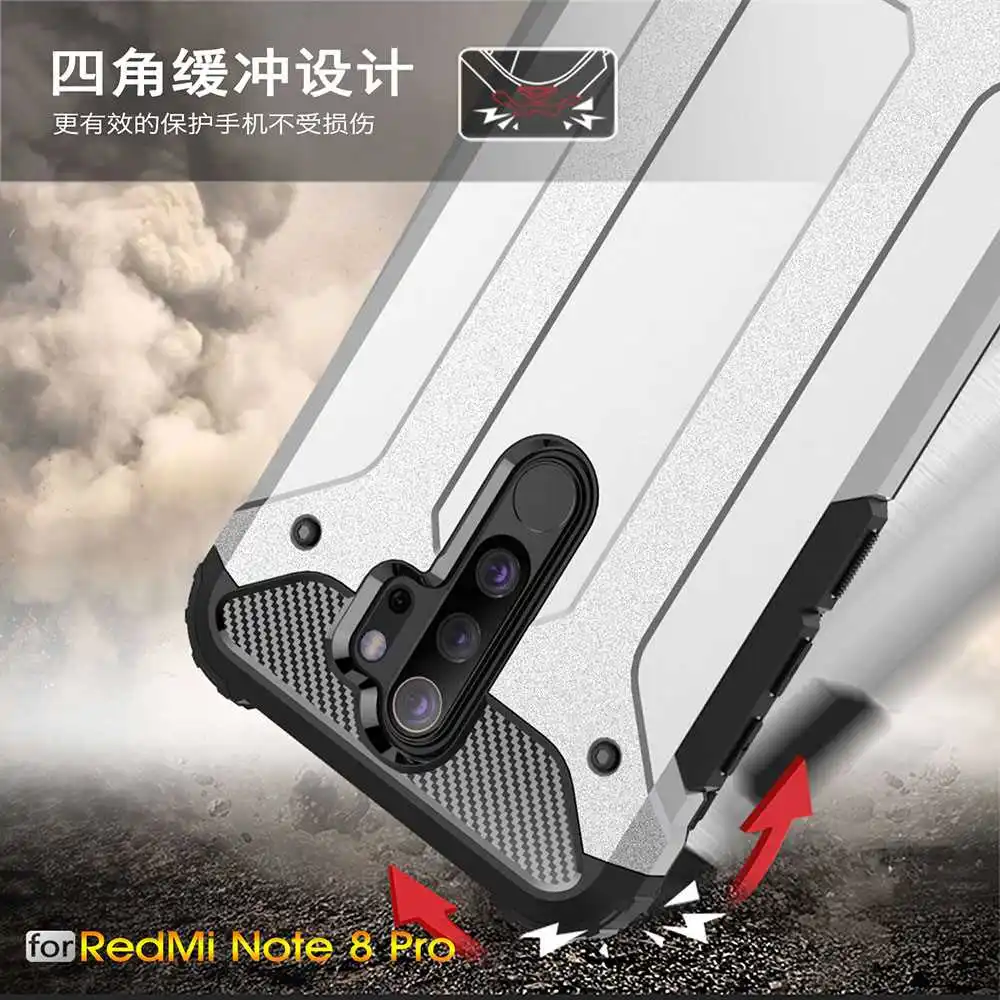 Железная Броня Mokoemi, ударопрочный чехол 6,53 дюйма для Xiaomi Redmi Note 8 Pro, чехол для Xiaomi Redmi Note 8 Pro, чехол для телефона