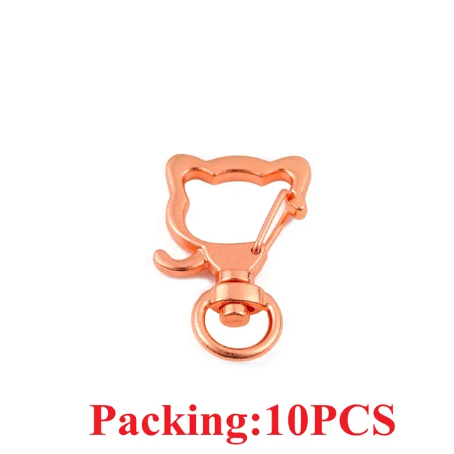 5-20pcs/lot Key Chain Key Ring keychain Bronze Rhodium Gold 28mm Long Round Split Keyrings Keychain Jewelry Making Wholesale DIY 10PCS Rose Gold cat