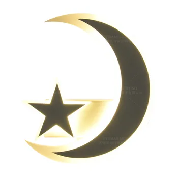 

Modern acrylic star moon snowflake wall lamp for kids room children's room cute white wall sconce light for baby's room bedside