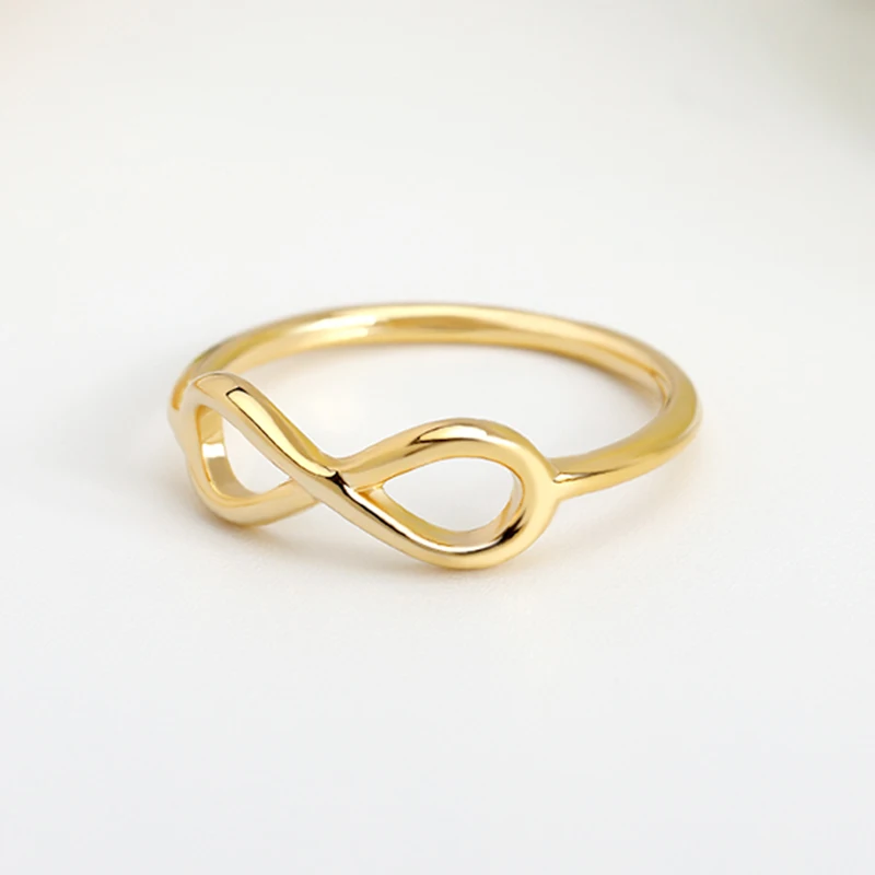 Infinity Symbol Rings For Women Men Rose Gold Silver Engagement Wedding Party Male Female Knuckle Ring Fashion Finger Jewelry