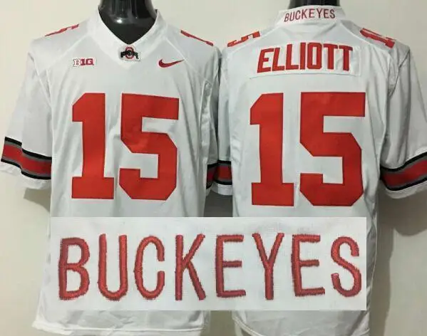 Цвет: желтый Сезон, штат Огайо Buckeyes Ezekiel Elliott, 4 цвета для мужчин Джерси - Цвет: Цвет: желтый