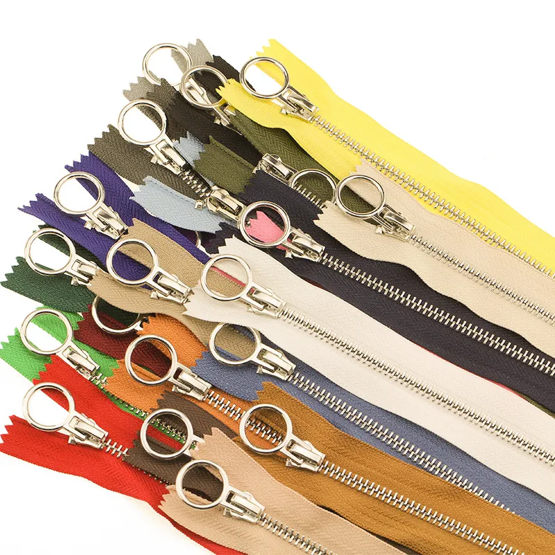 2/5pcs 15/20/30/40cm 3# Metal Zipper Close-End Color Zippers
