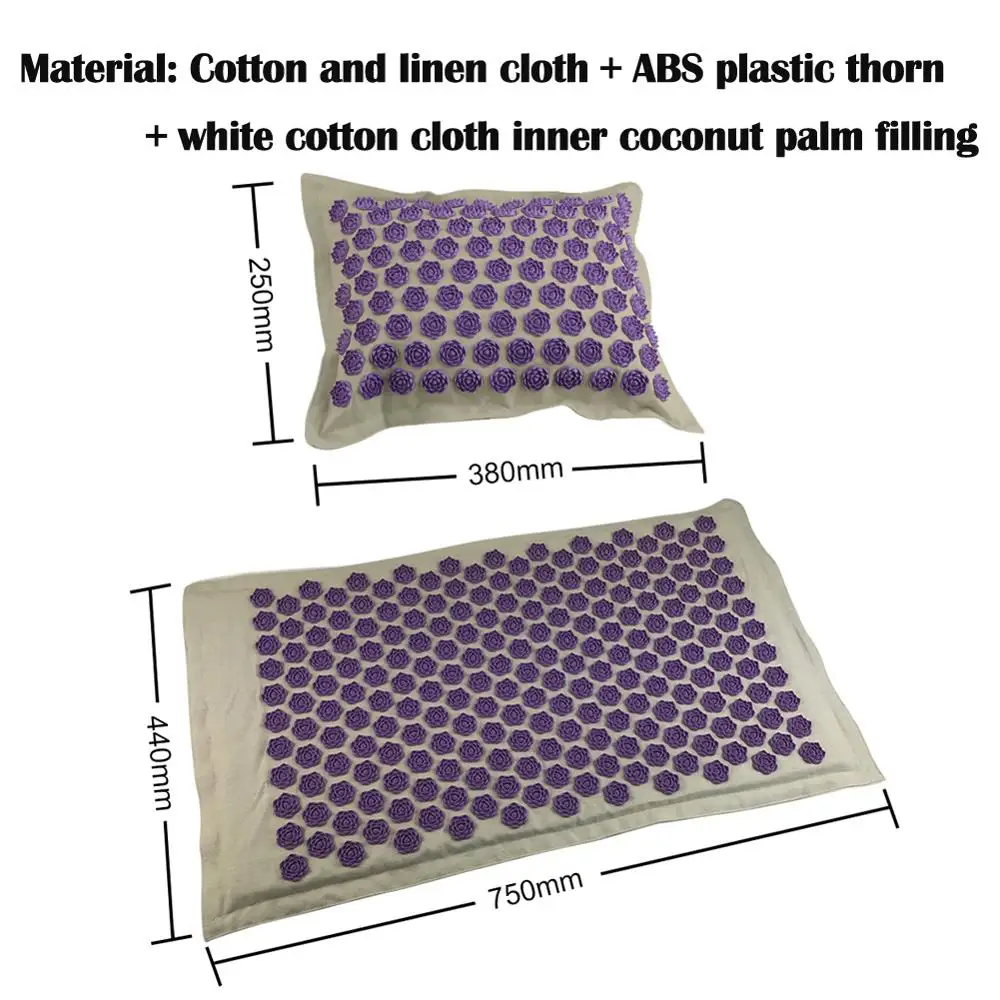 mat pillow-2 Лотос массажная подушка Массажер подушка Акупрессура снимает боль в спине тела шип коврик подушки массаж йога коврики - Цвет: mat pillow-2