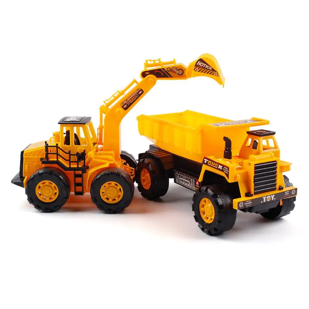 GloryStar Children Excavator Toy Car Set Simulation Pull Back Engineering Car Set