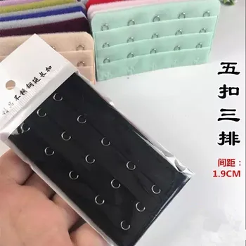 

5 Buckle Accessories Five Breasted Lengthened with Bra jia zhang kou Underwear Extended Buckle 5 Connection Bra Fastener Three R
