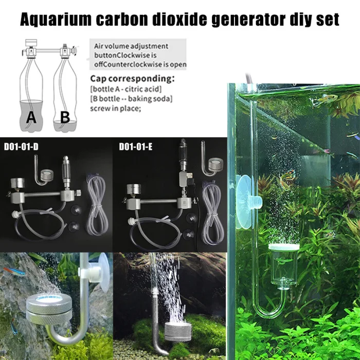 Горячий аквариум DIY CO2 генератор системы комплект с соленоидным клапаном счетчик пузырей Для растений аквариум K888
