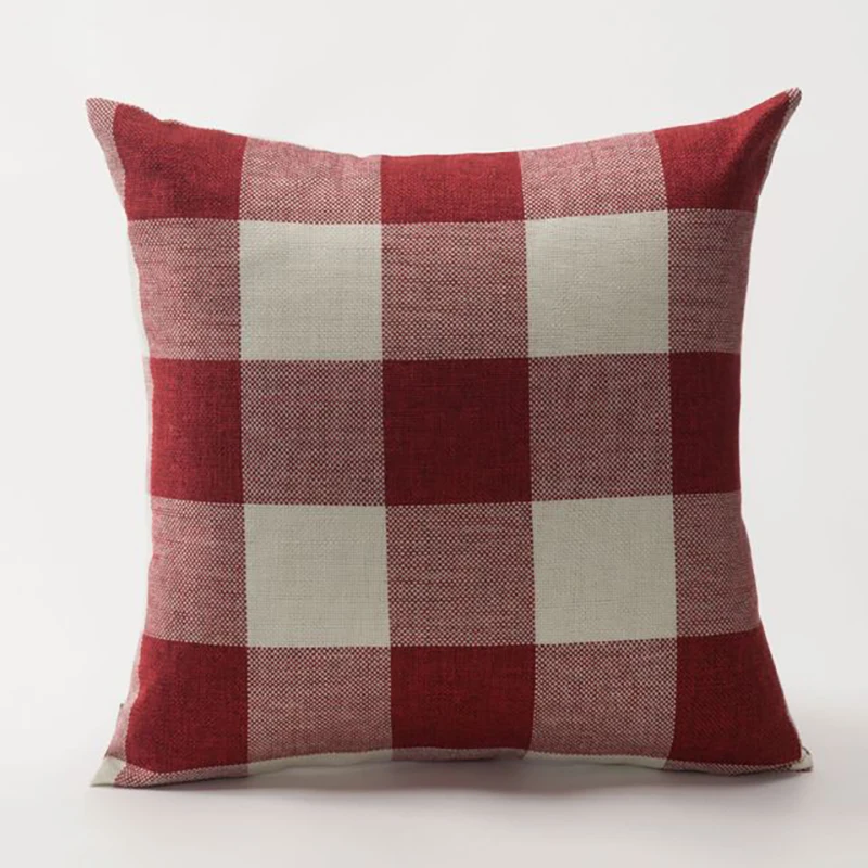 Linen Plaid Pillow Cover 50*50cm Cushion Covers Decorative Cushions For Sofa Living Room Decoration Pillowcase Throw Pillows | Дом и сад