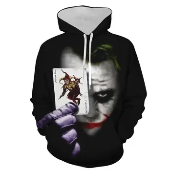 

New Men Hoodie Joker Print Sweatshirt Jacket Coat Pullover Graphic Tops Fall Autumn Man Casual Sweatshirt Jumper Joker Costumes