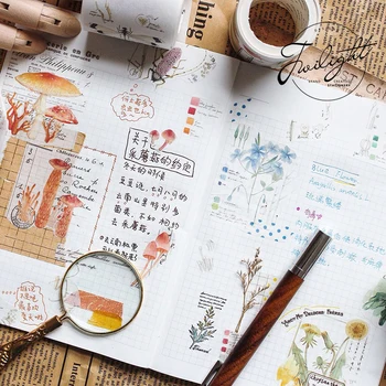 

1pcs/1lot Washi Masking Tapes Insect Plant Decorative Adhesive Scrapbooking DIY Paper Japanese Stickers 5M