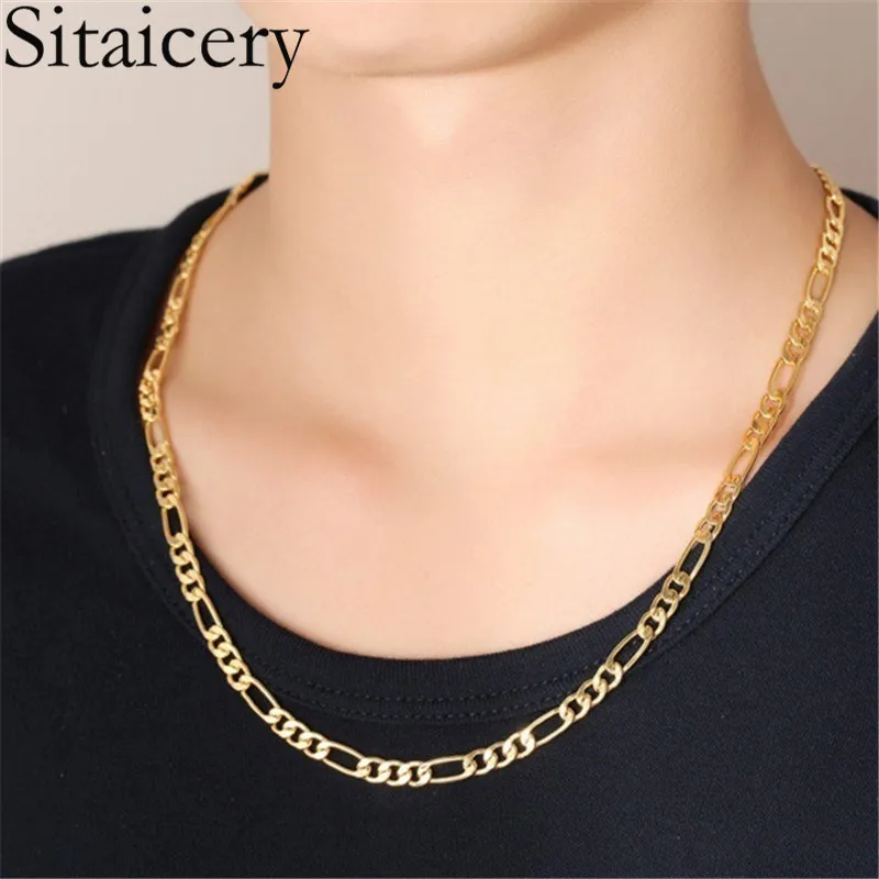 Sitaicery Hip Hop Men Necklace Chains 