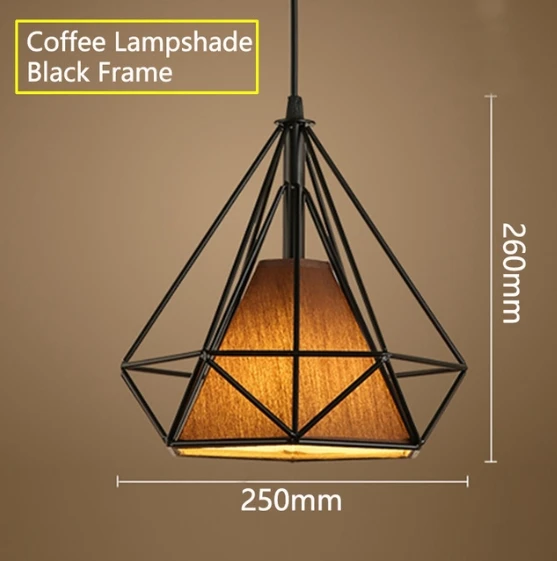 Modern Pendant Light Black Iron Hanging Cage Vintage Led Lamp E27 Industrial Loft Retro Dining Room Restaurant Bar Counter - Цвет корпуса: 3