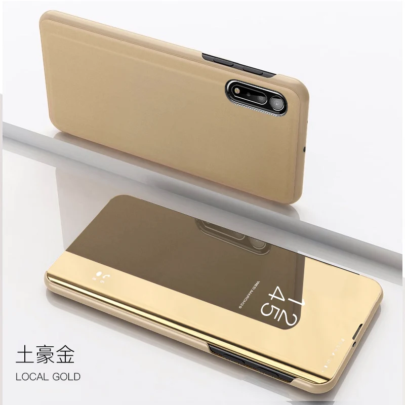 Luxury Mirror Smart Leather Magnetic Flip Stand Phone Case Cover
