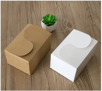 

White Cardboard Baking Packing Box Kraft Paper Cake Pastry Gift Box Wedding Candy Cookie Box WB899