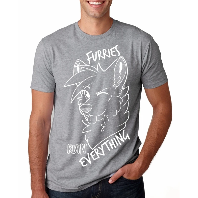 Для мужчин Funy футболка furrirues rutries с в