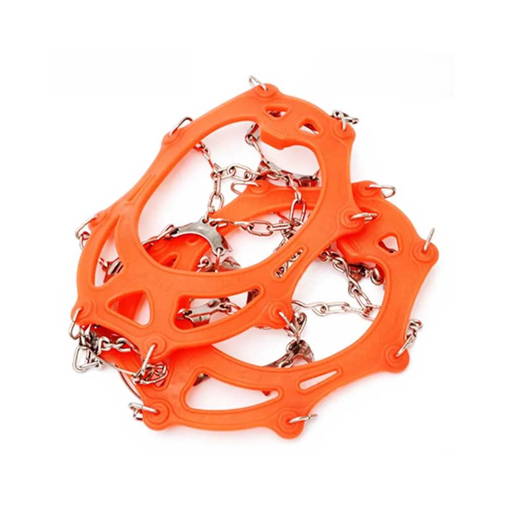 

1 Pair Outdoor Climbing Stainless Steel Walking Snow Crampons Winter 13 Teeth Spikes Fishing Antiskid Ice Grip Hiking Sports