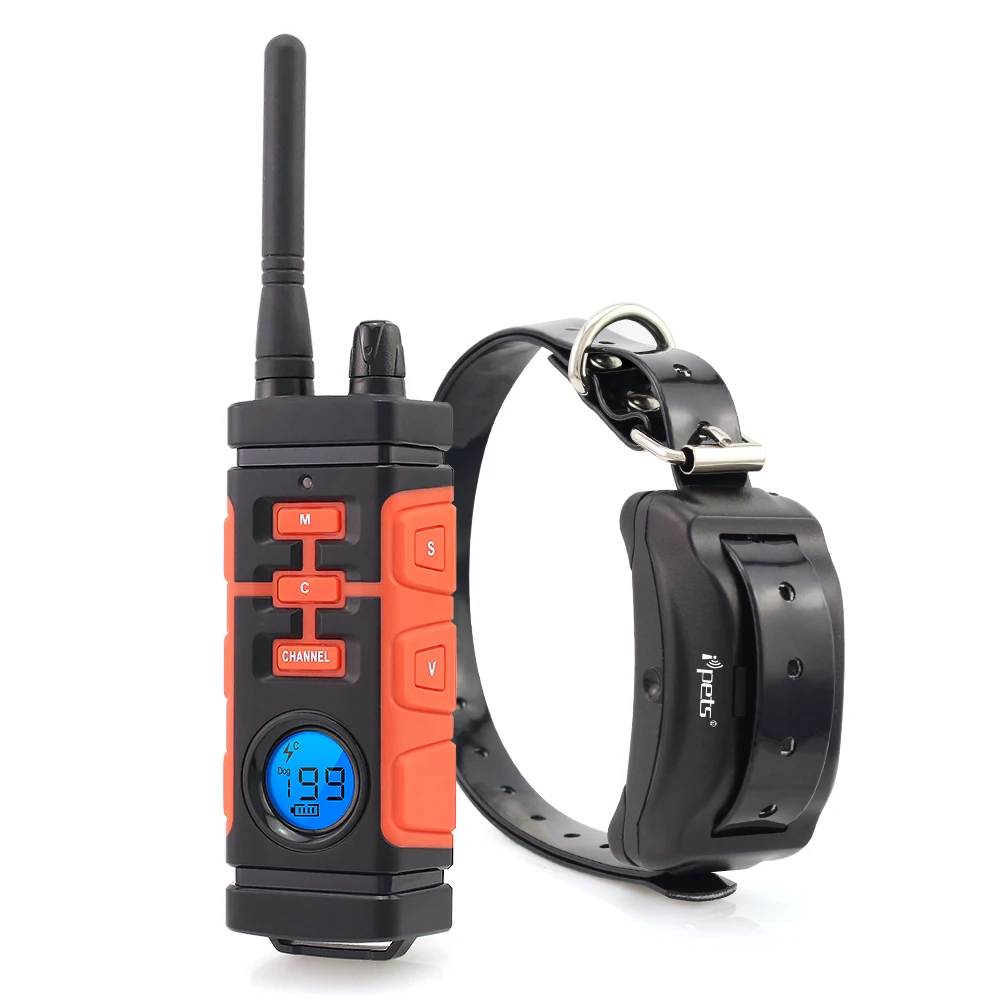 Ipets Dog Training Shock Collar Rechargeable Remote Control E Collar for 2 dogs