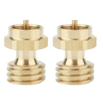 

2xUniversal Brass Gas Bottle Propane Tank Adapter Converter Connector