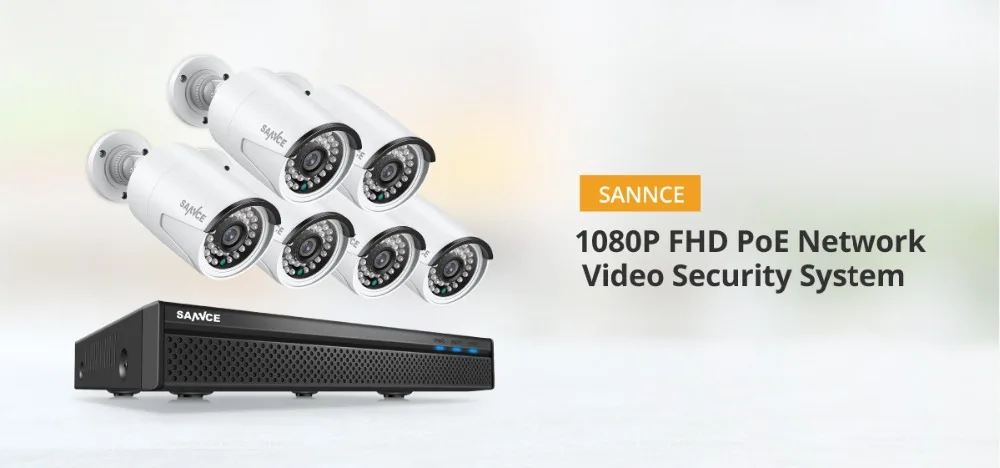 SANNCE 5 м POE Комплект CCTV безопасности 8CH NVR Открытый водонепроницаемый 2 м ip-камера аудио запись система наблюдения комплект