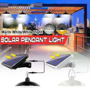 

Waterproof Camping Home Garden Yard Solar Pendant Light Outdoor Indoor Solar Lamp With Line Warm White / White Light