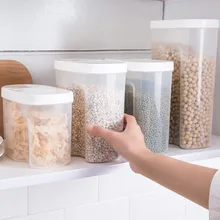 Запечатать горшок зерна грубой злаки бак для хранения пластик кухня принять коробка для сохранения свежести еды сушеные продукты принять горшок