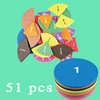 51pcs Circular Fractions Counting Preschool Montessori Education Math Toys Kids Early Education Math Operation Educational Toys 5
