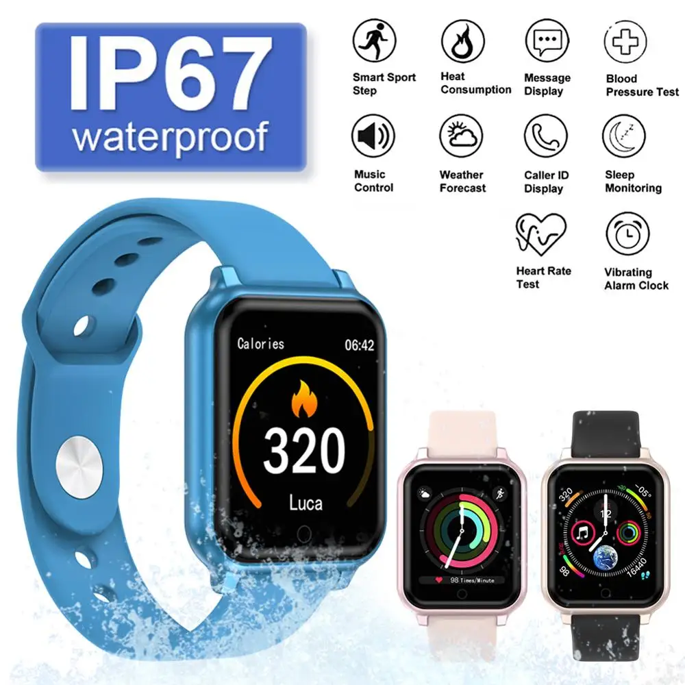 Смарт-часы T70 для мужчин и женщин модные спортивные водонепроницаемые наручные