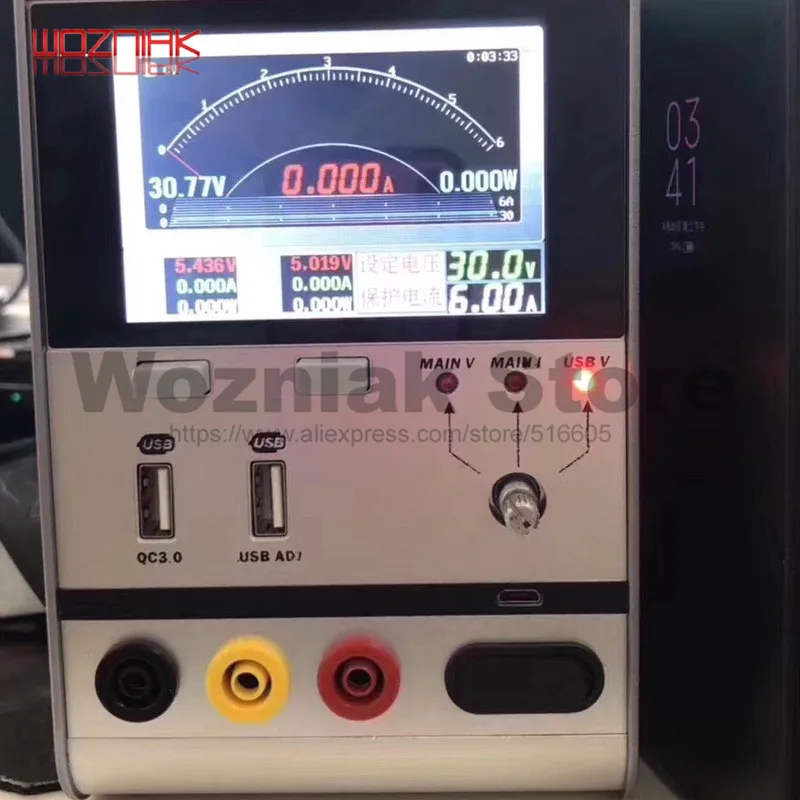 WOZNIAK 30V 6A Multi port Maintenance Power Supply 110V 220V Intelligent Voltage Stabilized Ammeter FOR IPhone IPAD