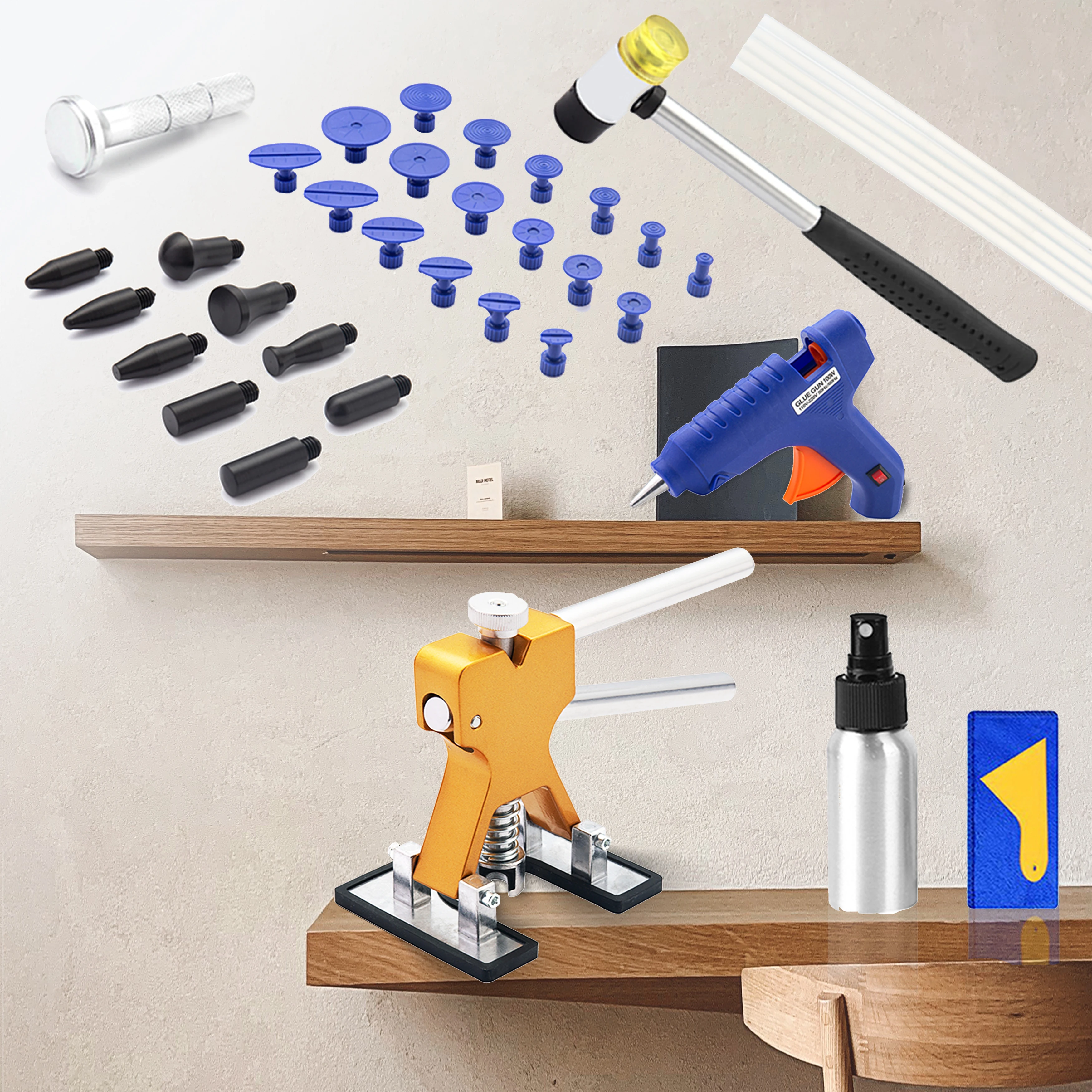 car dent repair Tools Automotive Paintless Dent Puller with Glue Tabs Removal Kits for Automatic Repair auto tools |