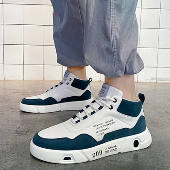 

Men White Vulcanized Flat Running Shoes Lace-up Comfortable Sneaker for Male Tenis Masculino Adulto Top Quality Men Zapatilla