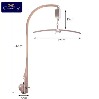 

Baby Mobile Hanging Rattles Toys Bed Bell Wind-up Music Box Hanger DIY Hanging Baby Crib Mobile Bed Bell Toy Holder Arm Bracket