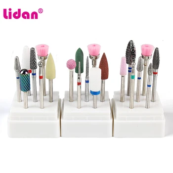 

7Pcs Nail Drill Bits Set Tungsten Steel Manicure Safe Polishing Grinding Heads For Electric Cutters Manicure Machine Accessories