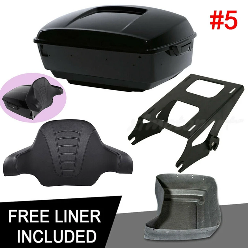 Motorcycle King Trunk Backrest Luggage Mounting Rack For Harley Tour Pak Touring Road Electra Street Glide FLHX FLHR 2014-