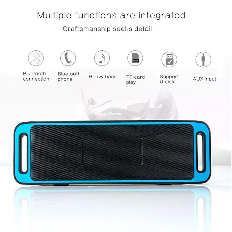 Беспроводной bluetooth-динамик Колонка стерео сабвуфер USB динамик s Встроенный микрофон Бас mp3-плеер звуковая коробка