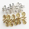 5Pcs Golden Silver Viking Spiral Charms Hair tubes Braid Dread Dreadlock Beads Clips Cuffs Rings Jewelry Hair Accessories woman 6