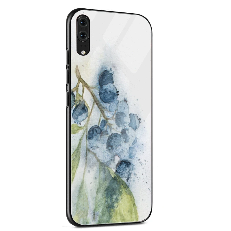 Чехол для телефона стекло для huawei P30 P20 P10 Honor 10 8X Y6 Y9 mate 20 Lite Pro P Smart Cover Blueberry - Цвет: G8