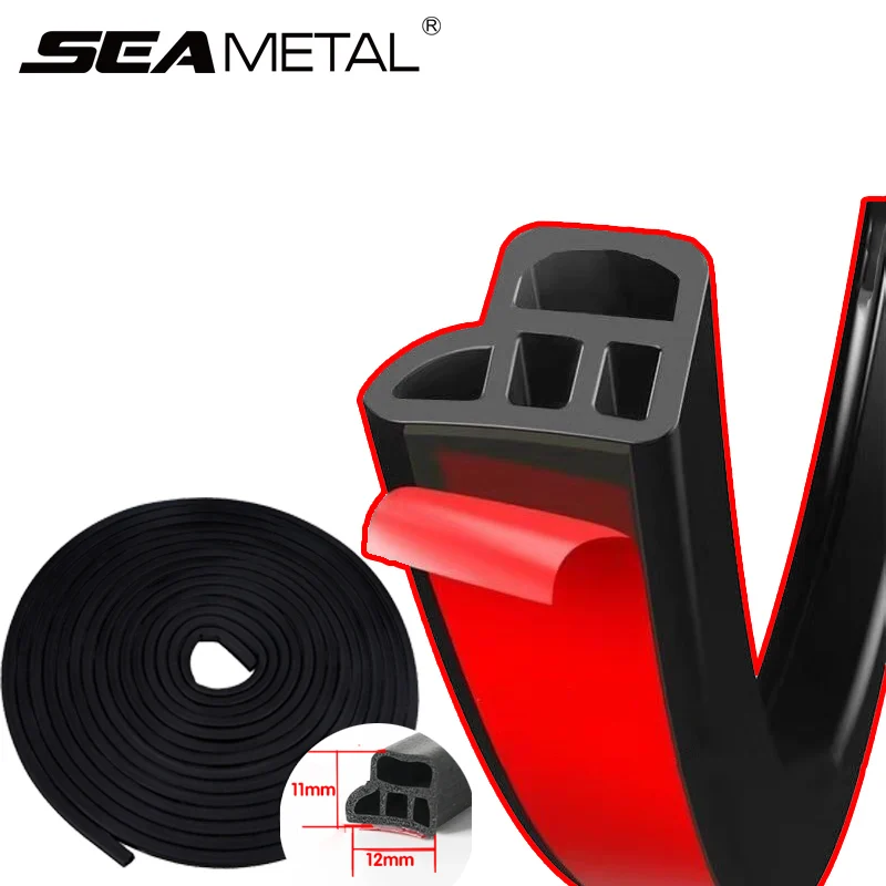 Ltype Double Layer Auto Door Seal Strip Rubber Sealing Car Adhesive