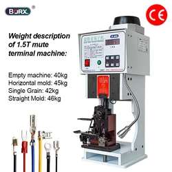 BORX – Machine à sertir 1.5t/2t, 215x230x600mm, 220V, 50HZ, 30mm, pour la Production industrielle, bornes de fils, divers sertisseuses 