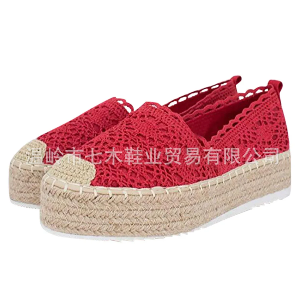 

43 Yards 2019 New Style Korean-style WOMEN'S Shoes Hollow out Breathable Thick Bottomed Shoes Versatile Shoes Slip-on