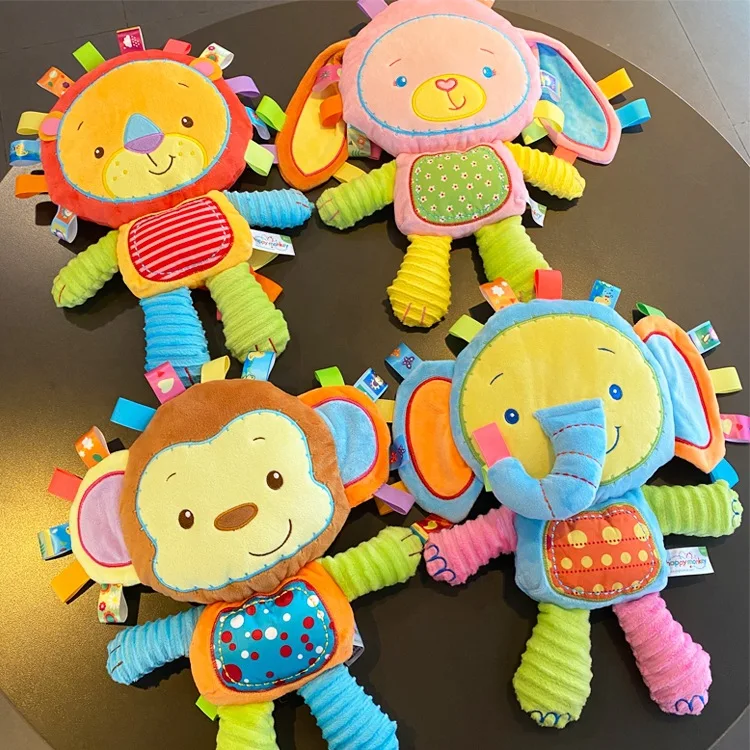 8 Styles Baby Toys Rattles Pacify Doll Plush Animal Hand Bells Newbron elephant/monkey/lion/rabbit | Игрушки и хобби