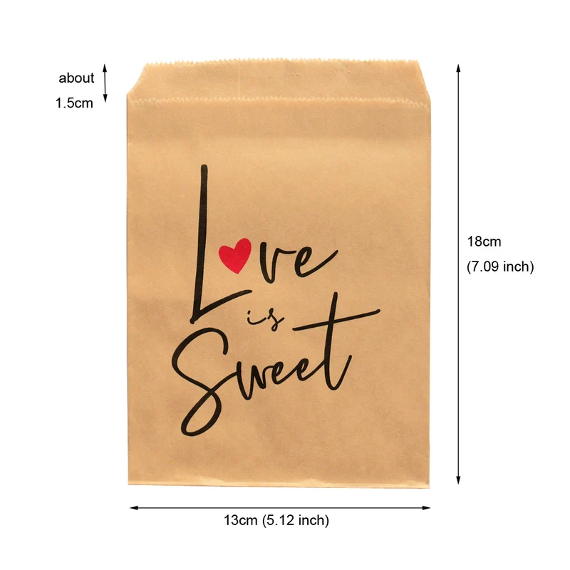 love is sweet 25 шт спасибо Крафт бумажный мешок красочный горошек полосатая бумага с узором «шеврон» Подарочный мешок свадебные конфеты сумки Упаковка для подарков на день рождения - Цвет: love is sweet