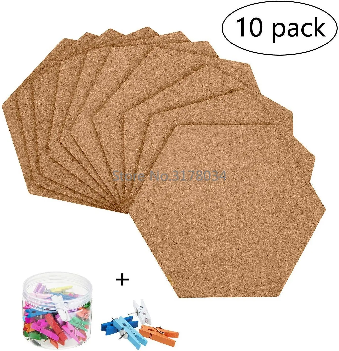 En oferta Azulejos de tablero de corcho adhesivo para oficina y hogar, fondo fotográfico de madera, etiquetas hexagonales de pared, dibujo de mensajes, tablones de anuncios 3BjbLEyoR