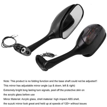 

Motorcycle Mirror Turn Light Rearview For SUZUKI GSXR 600 750 GSX600R GSX750R GSXR 1000 GSX1000R K5 K6 K7 K8 K9 SV650 SV1000